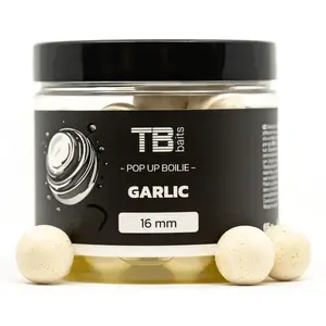 Tb baits plovoucí boilie pop-up white garlic + nhdc 65 g-12 mm