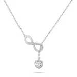 Brilio Silver Půvabný stříbrný náhrdelník se zirkony NCL123W