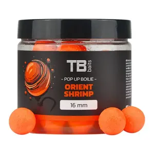 Tb baits plovoucí boilie pop-up orient shrimp + nhdc 65 g - 12 mm