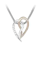 MOISS Nadčasový stříbrný bicolor přívěsek se zirkony P0001007