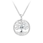 Preciosa Krásný stříbrný náhrdelník Strom života Sparkling Tree of Life 5329 00 (řetízek, přívěsek)