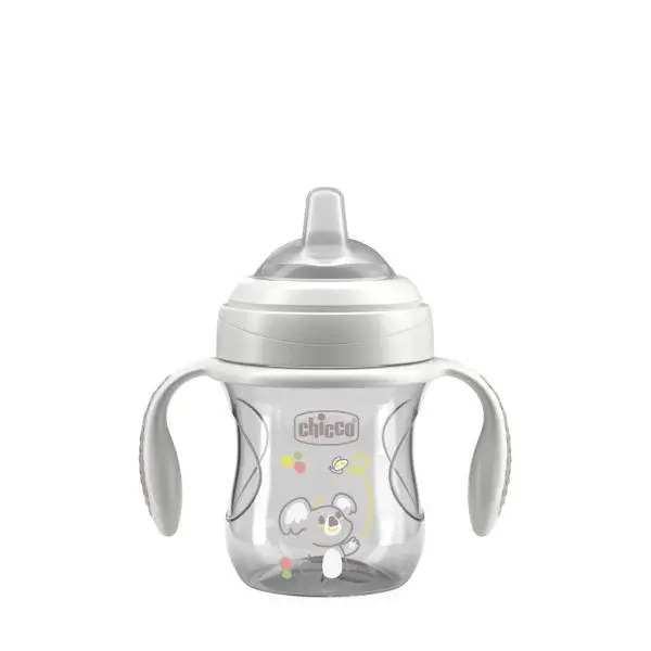Chicco Hrnek Transition učící s držadly grey, 4m+