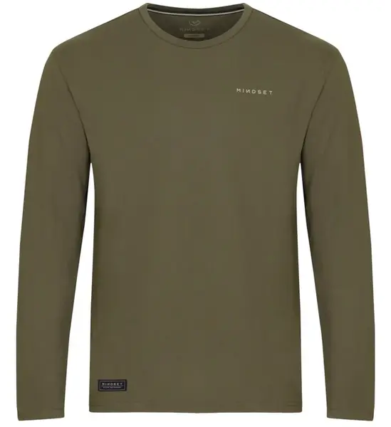 Korda tričko s dlouhým rukávem mindset minimal ls tee dark olive - l