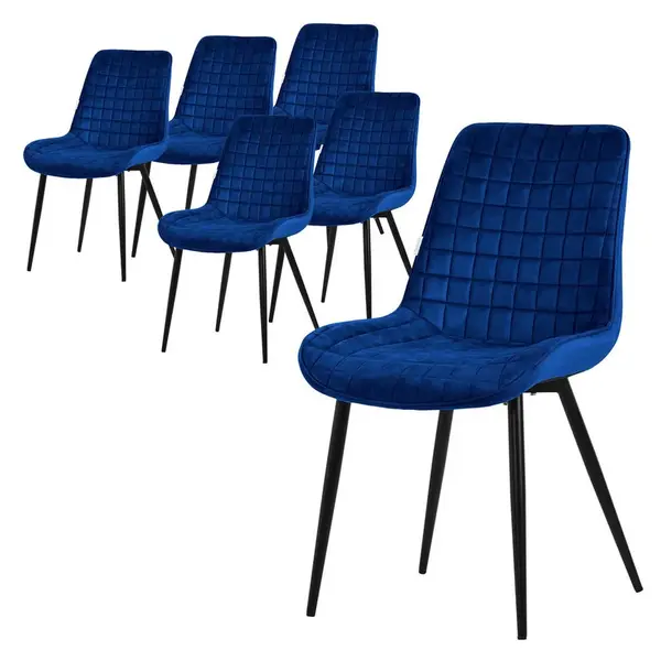ML-DESIGN JÍDELNÍŽIDLA, SADA 6 KS, tmavě modrý samet