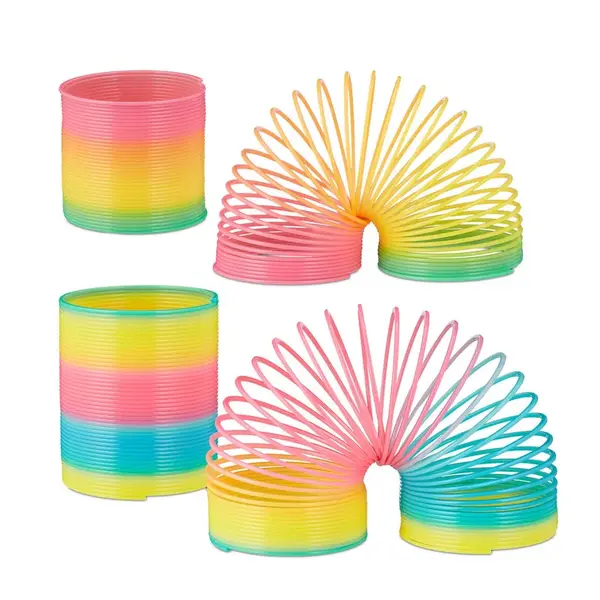 Relaxdays SPIRÁLA Vícebarevná 4dílná-sada PVC