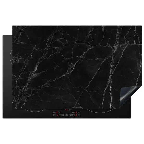 MuchoWow KRYT NA INDUKČNÍ DESKU Černá - mramor 80x52.2 cm
