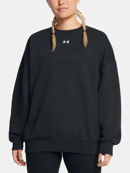 Dámská mikina Under Armour Rival Fleece OS Crew-BLK - Dámské