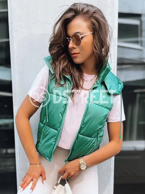 Dámská prošívaná vesta OSHE Barva zelená DSTREET