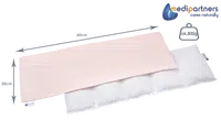 Medi Partners Thermophor with cherry seeds large 20x60 – 5 chambers Waffle – Light pink