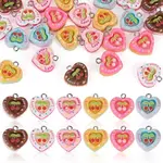 24Pcs 6 Colors Alloy Pendants