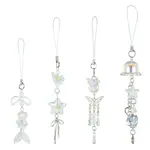 4Pcs 4 Styles Acrylic Mobile Straps