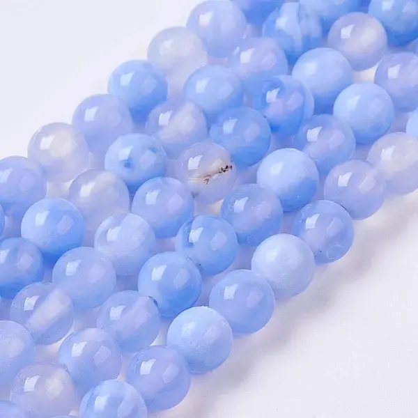Natural Dyed & Heated Agate Bead Strands