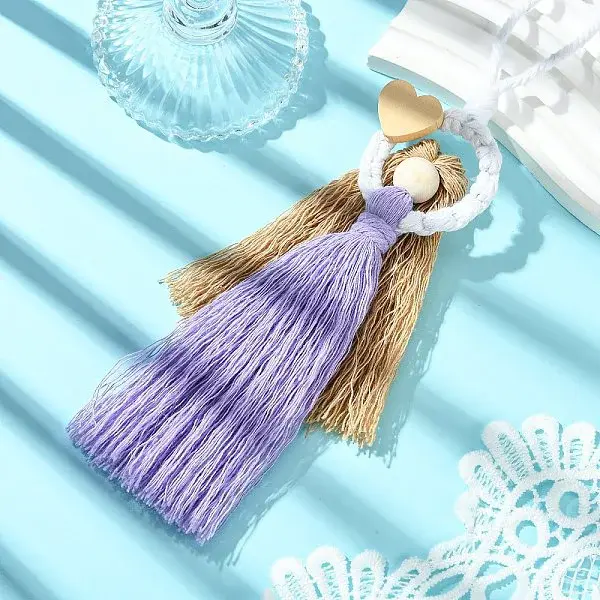 Handmade Macrame Cotton Angel Hanging Ornaments