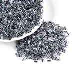 Transparent Glass Round Bugle Beads