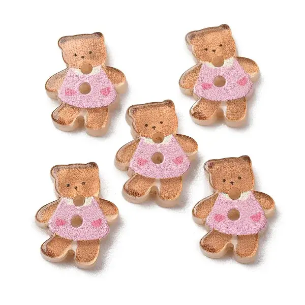 2-Hole Printed Opaque Resin Buttons