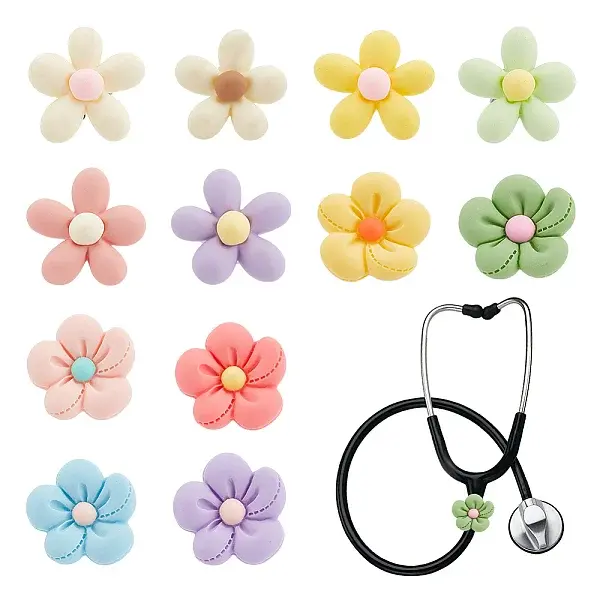 12Pcs Resin Stethoscope Pendant Decorations