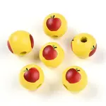School Theme Printed Wood European Beads