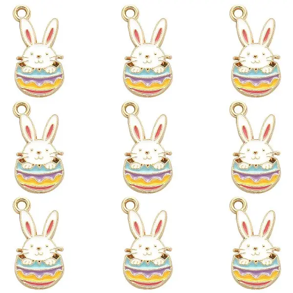 20Pcs Alloy Enamel Pendants