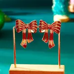 Alloy Enamel Dangle Stud Earrings