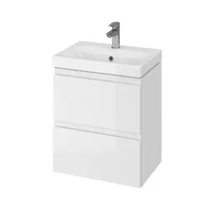 Skříňka s umyvadlem Moduo slim 50 cm bily