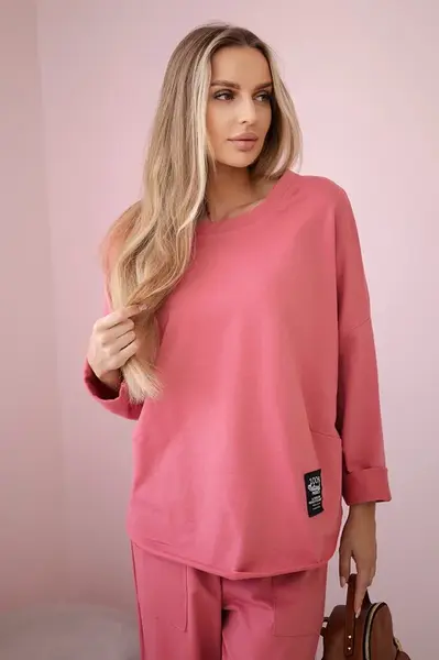 Włoski Bavlněná mikina kalhoty set mincovna