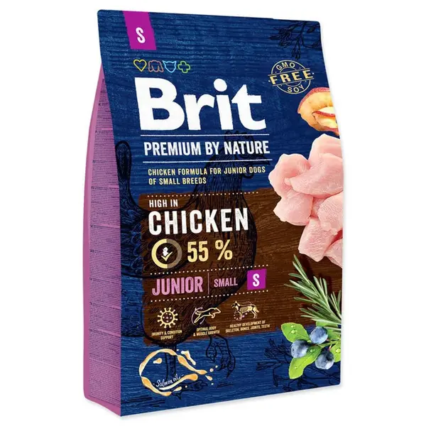 Exspirácia 17.6. 2026: Brit Premium by Nature Junior S 3 kg | Granuly pre psov
