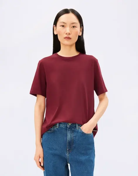 Tričko Armedangels Lualaa 3639 velvet red