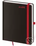 Týdenní diář 2026 A5 Black Red s poutkem