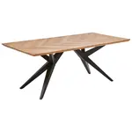 Valdera JÍDELNÍ STŮL, dub, černá, barvy dubu, 180/100/77 cm