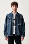 Karl Lagerfeld Jeans  košeľová bunda pánska rifľová