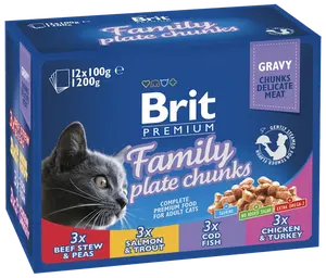 Kapsičky Brit Premium Cat Family 12x100g