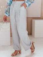 Dámské kalhoty wide leg MILLIVIO šedé