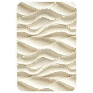OnlyWow WC PŘEDLOŽKA Linie - Vlnité - Krémové 60x90 cm