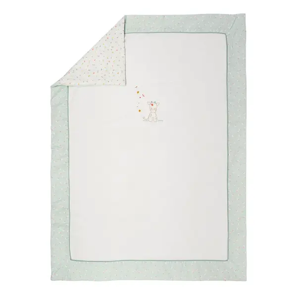 NATTOU Deka dětská oboustranná velur/bavlna 135x100 cm Mila, Zoe & Lana