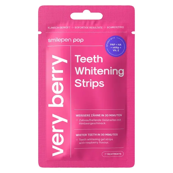 SMILEPEN Pop  Bělící pásky Very Berry 7 x 2 kusy