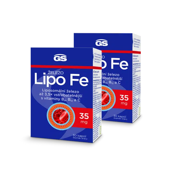 GS Železo Lipo Fe, 2 × 30 kapslí