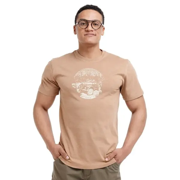 Bushman Pánské tričko Lukulu, hnědé XXXXL