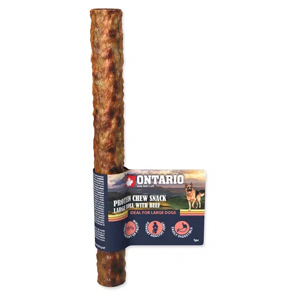 ONTARIO žvýkací rolka velká Protein hovězí 25,4 cm