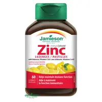JAMIESON Zinek vitamin C+D3 příchuť citron a máta 60 pastilek