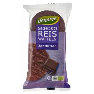 DENNREE Chlebíčky pufované rýžové s hořkou čokoládou BIO 100 g