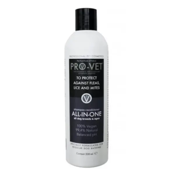 PRO-VET All in One antiparazitní šampon a kondicionér pro psy 500 ml