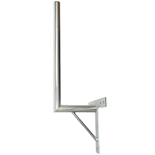 Anténní držák 25cm na zeď se vzpěrou, trubka 42/2mm, výška 66cm žár.