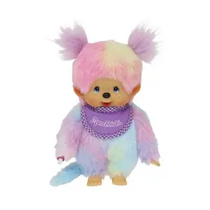 Monchhichi Mončiči dívka duhová (plněná kuličkami) 20cm