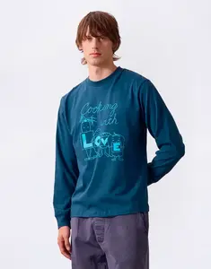 Tričko Service Works L O V E Long Sleeve Tee Midnight