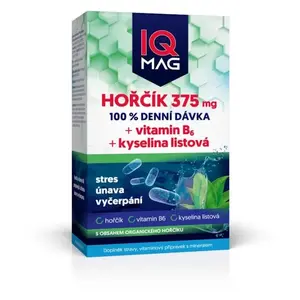 IQ MAG hořčík 375 mg + B6 + kys.listová 60 kapslí