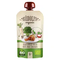RUDOLFS Bio kapsička zelenina, rýže, kuřecí maso 6m+ 110 g