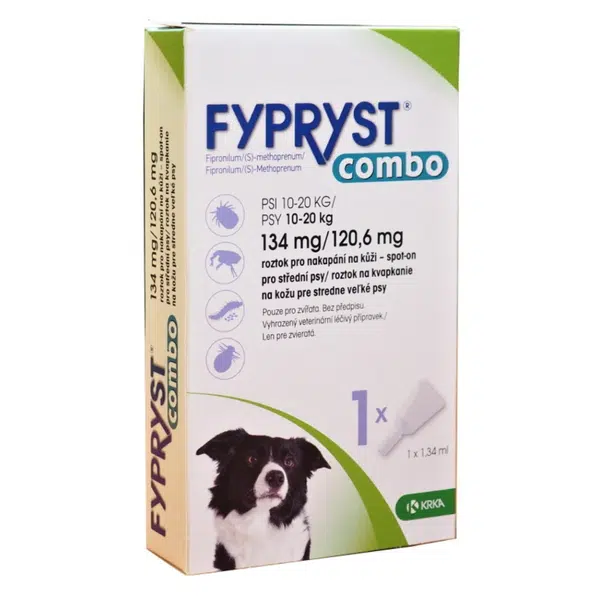 FYPRYST Combo Spot-on pro psy 134/120 mg 10-20 kg  1,34 ml 1 pipeta