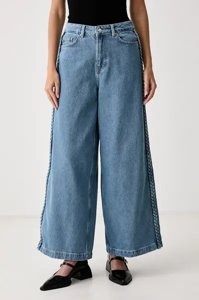Never Fully Dressed  wide leg džíny dámské