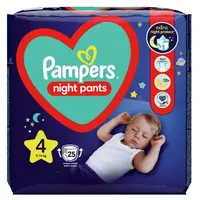 PAMPERS Pants Night 4 kalhotkové plenky 9-15 kg 25 ks