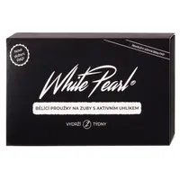 WHITE PEARL Bělící proužky na zuby s aktivním uhlíkem Charcoal 28 kusů